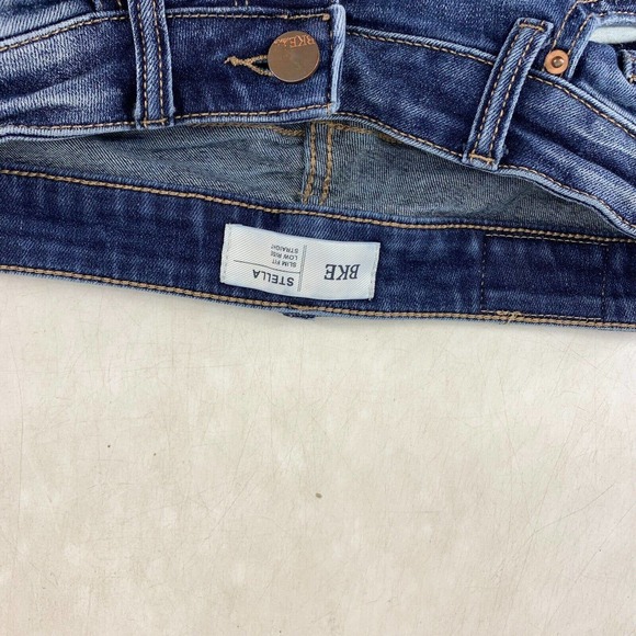 BKE Stella Women Jeans Size 26 Slim Fit Straight Low Rise Inseam 28” Zip Fly - Picture 4 of 10